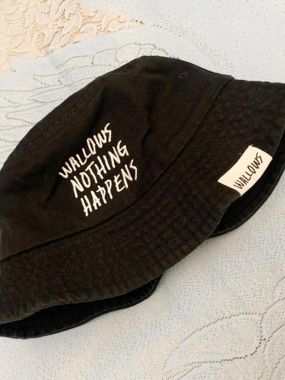 Wallows bucket hat, 100% cotton.